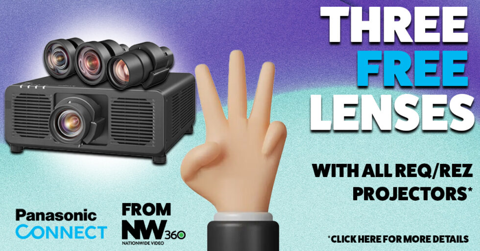 3 FREE LENSES With Qualifying Panasonic REQ/REZ Projector Purchase